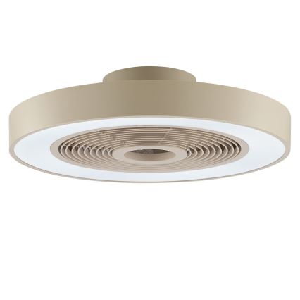 Brilliant - LED RGBW dimbare plafondlamp met ventilator CATANIA LED/37W/230V 2700-6500K Ø 48,6 cm beige + afstandsbediening