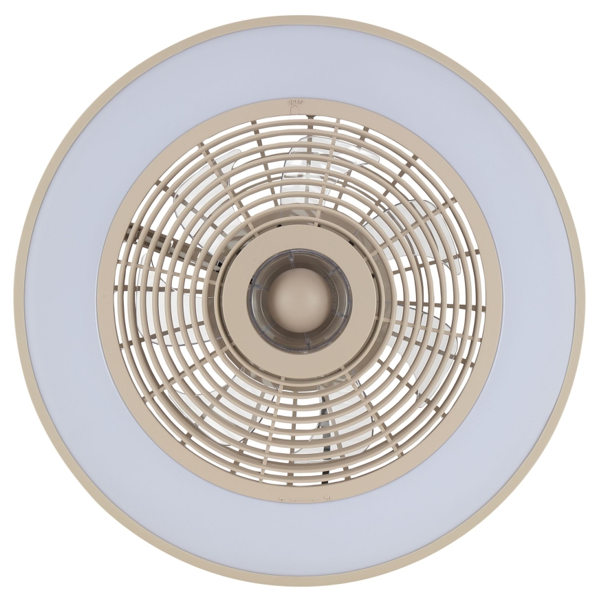 Brilliant - LED RGBW dimbare plafondlamp met ventilator CATANIA LED/37W/230V 2700-6500K Ø 48,6 cm beige + afstandsbediening