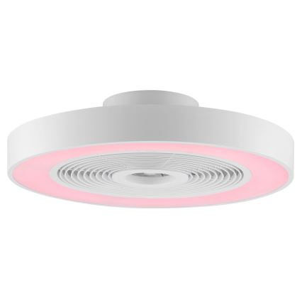 Brilliant - LED RGBW dimbare plafondlamp met ventilator CATANIA LED/37W/230V 2700-6500K Ø 48,6 cm wit + afstandsbediening