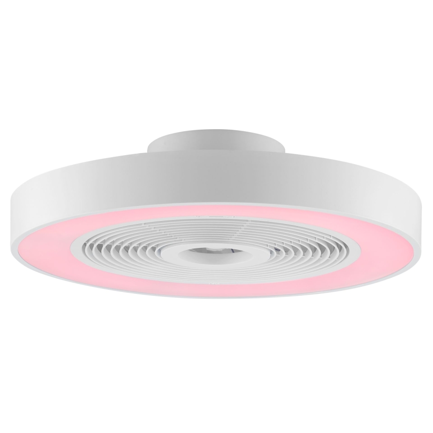 Brilliant - LED RGBW dimbare plafondlamp met ventilator CATANIA LED/37W/230V 2700-6500K Ø 48,6 cm wit + afstandsbediening