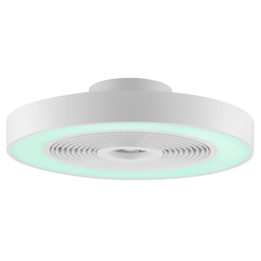 Brilliant - LED RGBW dimbare plafondlamp met ventilator CATANIA LED/37W/230V 2700-6500K Ø 48,6 cm wit + afstandsbediening