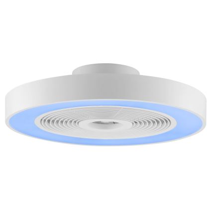 Brilliant - LED RGBW dimbare plafondlamp met ventilator CATANIA LED/37W/230V 2700-6500K Ø 48,6 cm wit + afstandsbediening