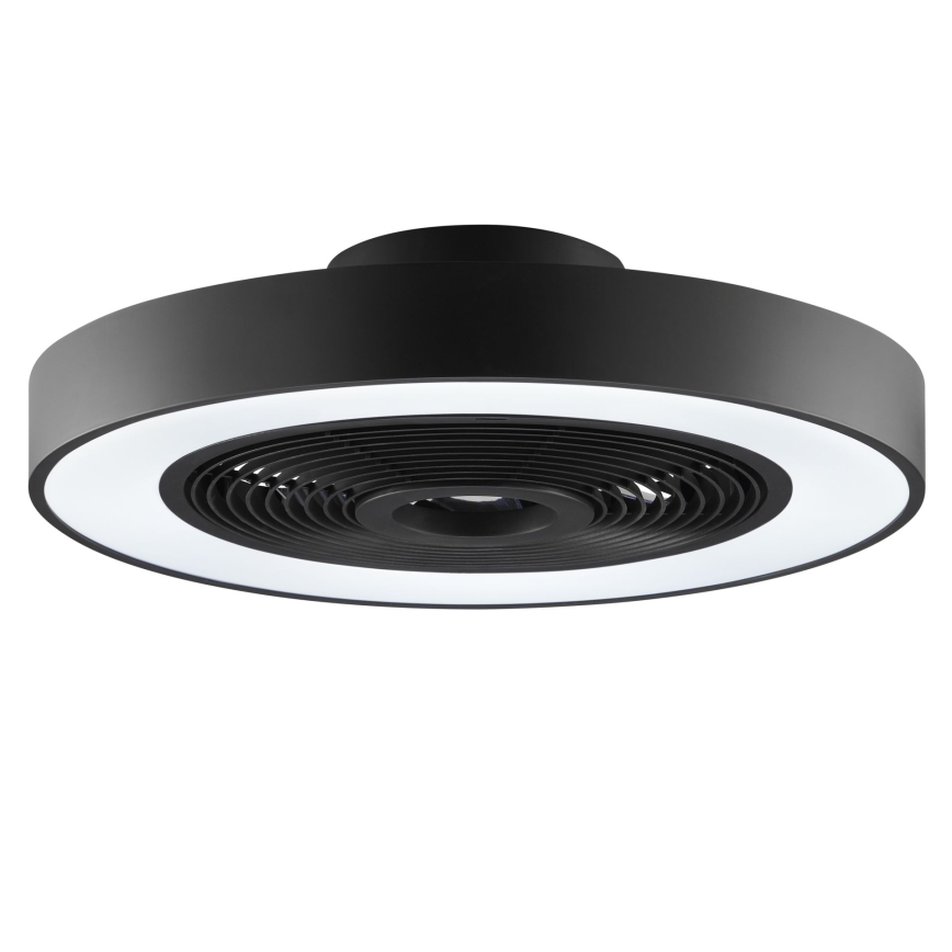 Brilliant - LED RGBW dimbaar plafondlamp met ventilator CATANIA LED/37W/230V 2700-6500K Ø 48,6 cm zwart + afstandsbediening