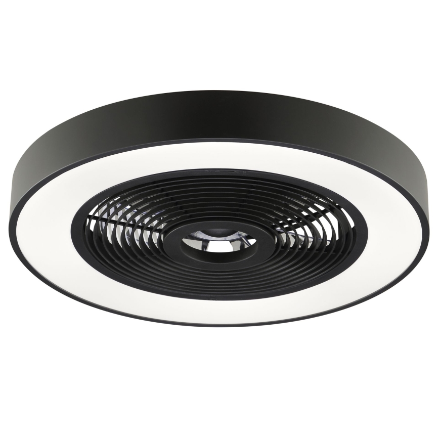 Brilliant - LED RGBW dimbaar plafondlamp met ventilator CATANIA LED/37W/230V 2700-6500K Ø 48,6 cm zwart + afstandsbediening