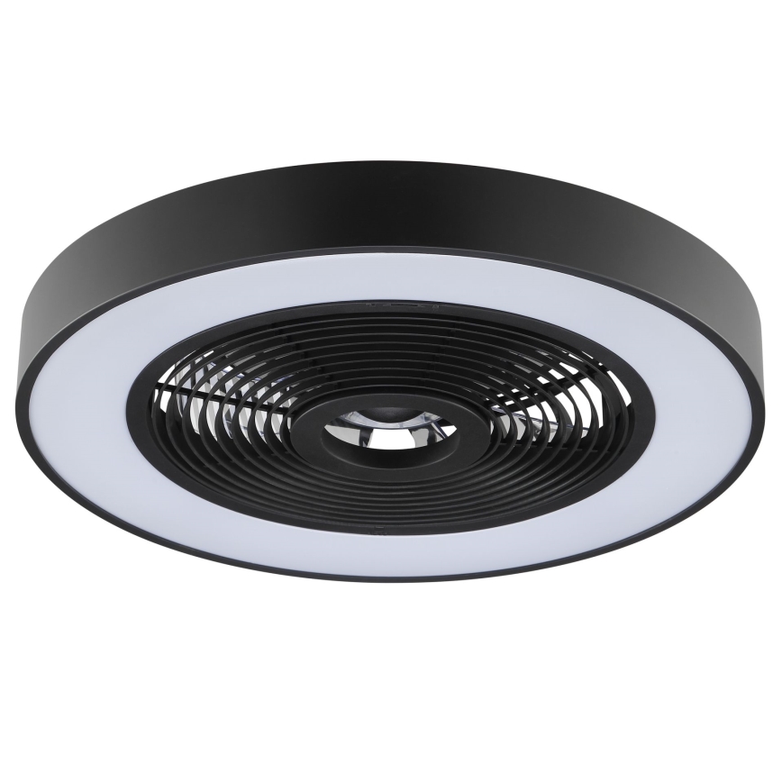 Brilliant - LED RGBW dimbaar plafondlamp met ventilator CATANIA LED/37W/230V 2700-6500K Ø 48,6 cm zwart + afstandsbediening