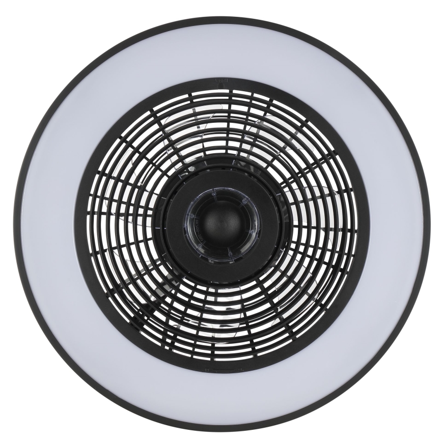 Brilliant - LED RGBW dimbaar plafondlamp met ventilator CATANIA LED/37W/230V 2700-6500K Ø 48,6 cm zwart + afstandsbediening