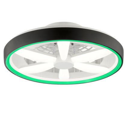Brilliant - LED RGBW dimbare plafondventilator met licht GAIANO LED/48W/230V 2700-6500K zwart + afstandsbediening