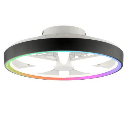 Brilliant - LED RGBW dimbare plafondventilator met licht GAIANO LED/48W/230V 2700-6500K zwart + afstandsbediening