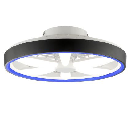 Brilliant - LED RGBW dimbare plafondventilator met licht GAIANO LED/48W/230V 2700-6500K zwart + afstandsbediening