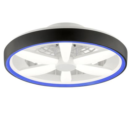 Brilliant - LED RGBW Dimbare plafondventilator met een licht GAIANO LED/48W/230V 2700-6500K zwart + afstandsbediening