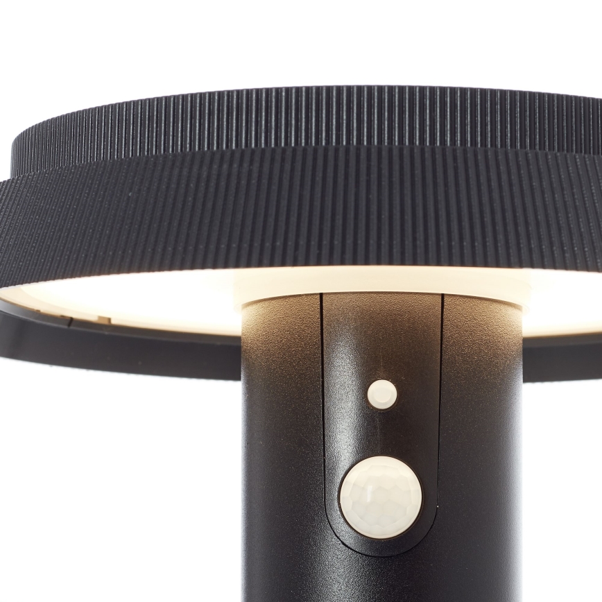 Brilliant - LED Solar lamp met sensor ALVERO LED/4W/3,7V 70 cm IP44 zwart
