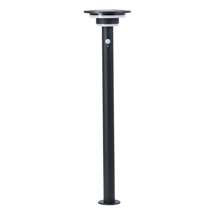 Brilliant - LED Solar lamp met sensor GARVINA LED/3W/3,7V 2000 mAh 85 cm IP44 zwart