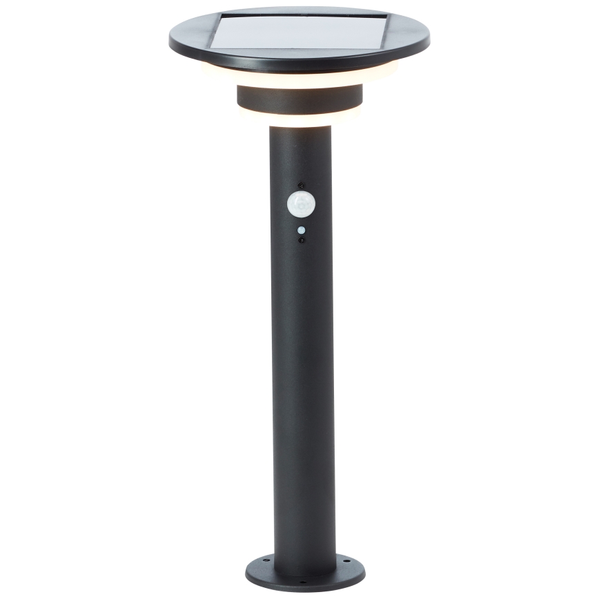 Brilliant - LED Solar lamp met sensor GARVINA LED/3W/3,7V 45 cm IP44 zwart