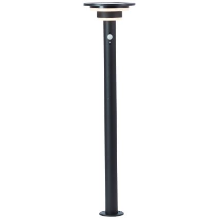 Brilliant - LED Solar lamp met sensor GARVINA LED/3W/3,7V 2000 mAh 85 cm IP44 zwart