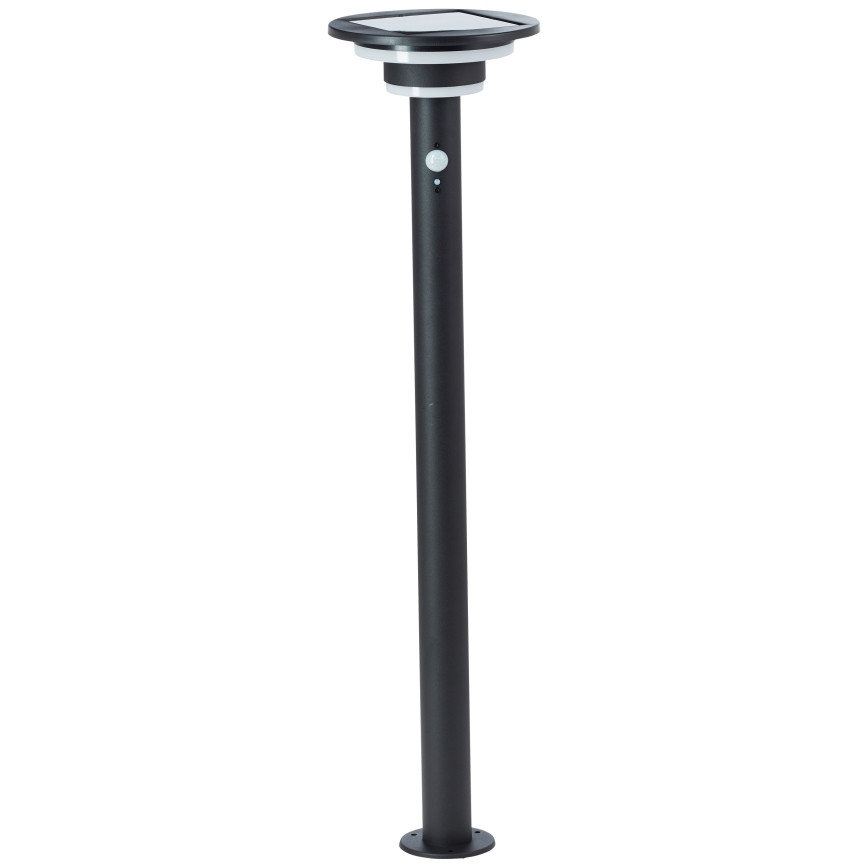 Brilliant - LED Solar lamp met sensor GARVINA LED/3W/3,7V 2000 mAh 85 cm IP44 zwart