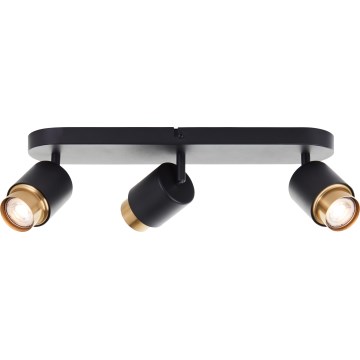 Brilliant - LED-spot COVELO 3xGU10/5W/230V zwart/goud