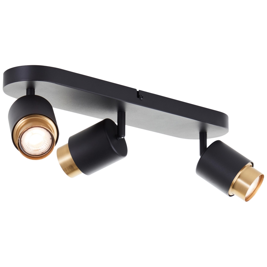 Brilliant - LED-spot COVELO 3xGU10/5W/230V zwart/goud