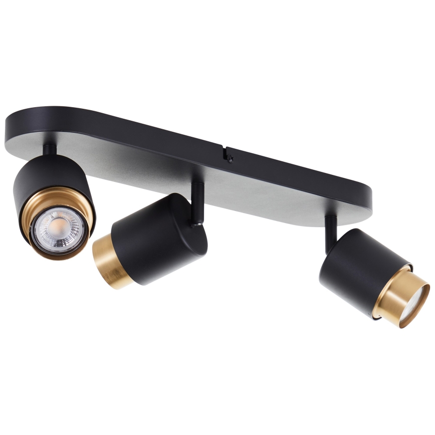 Brilliant - LED-spot COVELO 3xGU10/5W/230V zwart/goud