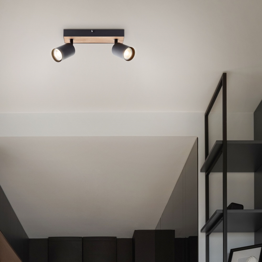 Brilliant - LED Spot JELLO 2xGU10/4,5W/230V grenen
