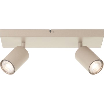 Brilliant - LED-spotlamp JELLO 2x GU10/5W/230V beige