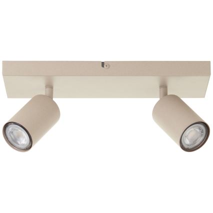 Brilliant - LED-spotlamp JELLO 2x GU10/5W/230V beige