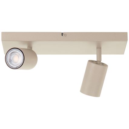Brilliant - LED-spotlamp JELLO 2x GU10/5W/230V beige