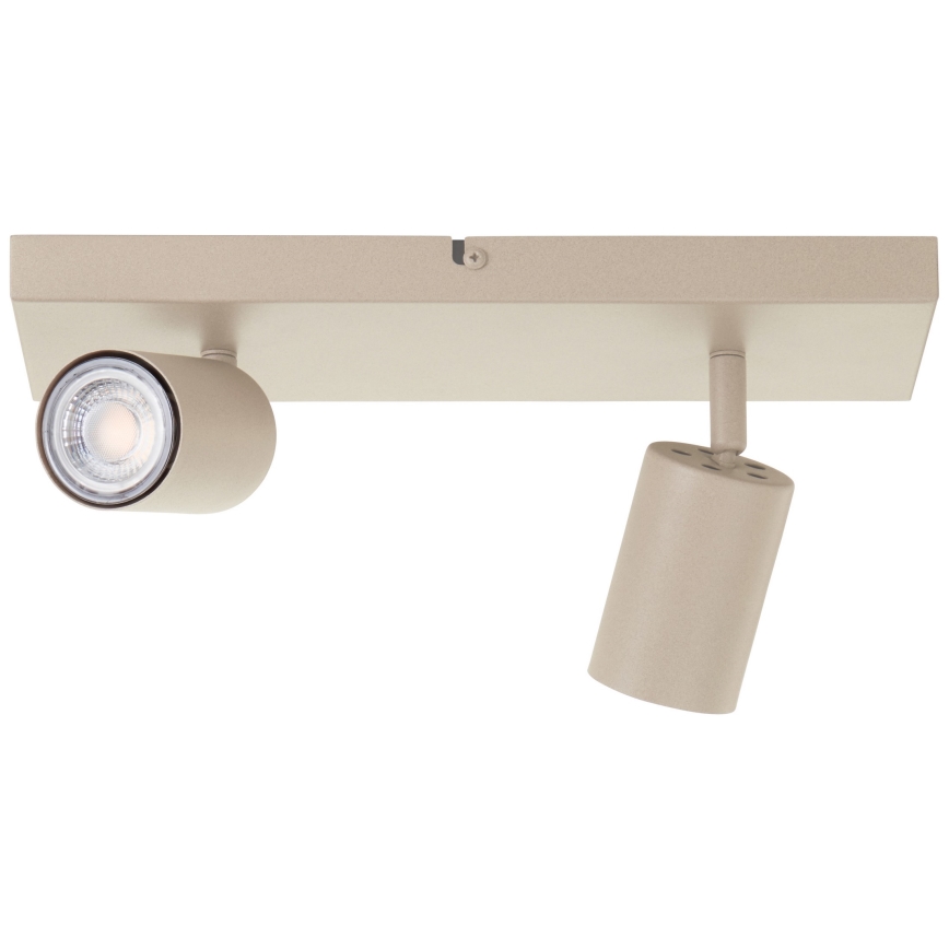 Brilliant - LED-spotlamp JELLO 2x GU10/5W/230V beige