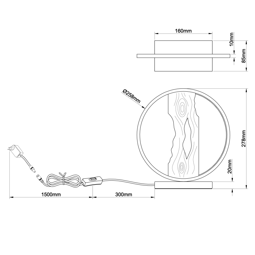 Brilliant - LED Tafellamp CHAUMONT LED/7,5W/230V grenen - FSC gecertificeerd