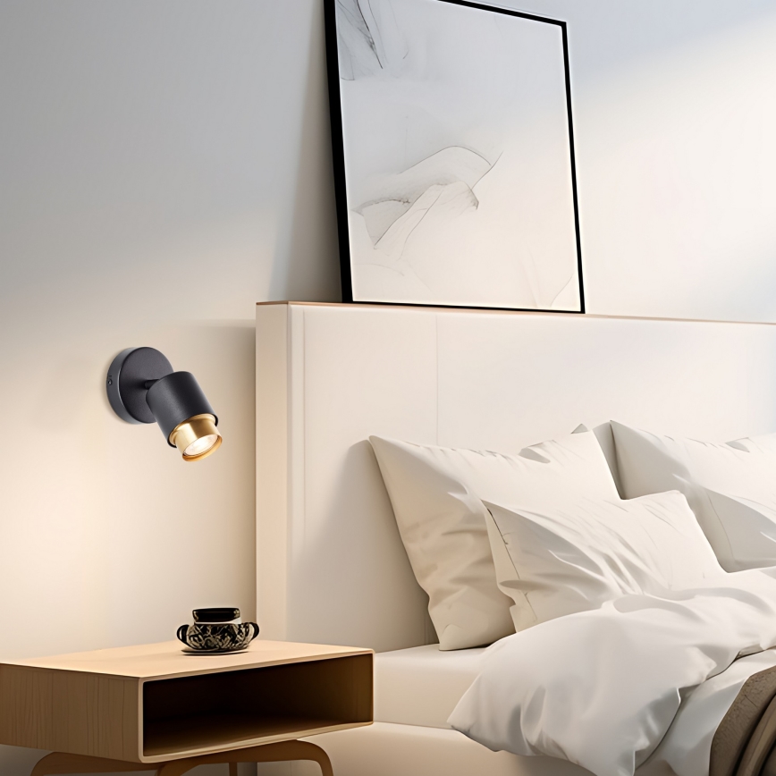 Brilliant - LED-wandspot COVELO 1xGU10/5W/230V zwart/goud