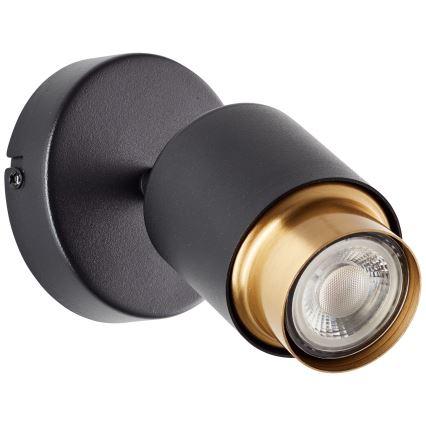 Brilliant - LED-wandspot COVELO 1xGU10/5W/230V zwart/goud