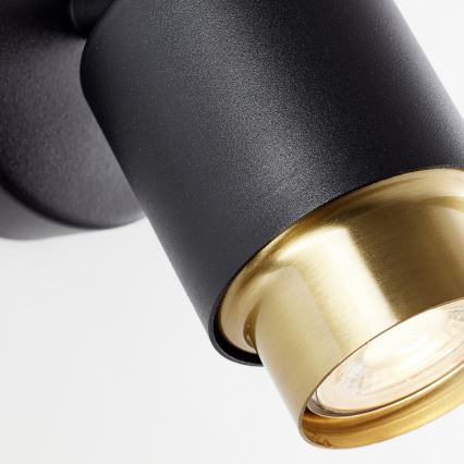 Brilliant - LED-wandspot COVELO 1xGU10/5W/230V zwart/goud