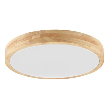 Brilliant - MOREEN LED plafondlamp voor de badkamer, 18W/230V, 2700/4000/6500K, Ø 34 cm, IP44, rubberhout