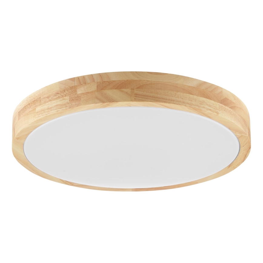 Brilliant - MOREEN LED plafondlamp voor de badkamer, 18W/230V, 2700/4000/6500K, Ø 34 cm, IP44, rubberhout