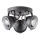 Brilliant - Opbouwspot CARMEN 3xGU10/5W/230V zwart