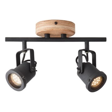 Brilliant - Opbouwspot INGE 2xGU10/6W/230V grenen