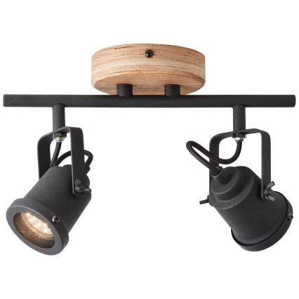 Brilliant - Opbouwspot INGE 2xGU10/6W/230V grenen