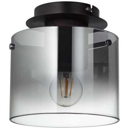 Brilliant - Plafondlamp BETH 1xE27/60W/230V diam. 20 cm zwart/rookglas