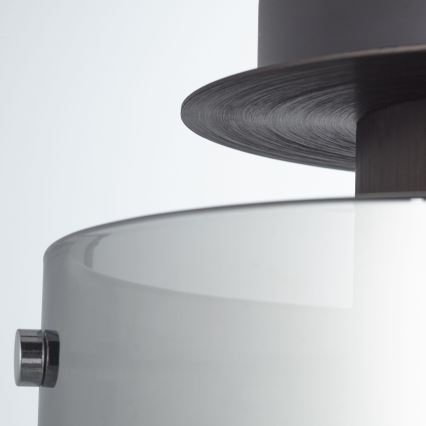 Brilliant - Plafondlamp BETH 1xE27/60W/230V diam. 20 cm zwart/rookglas