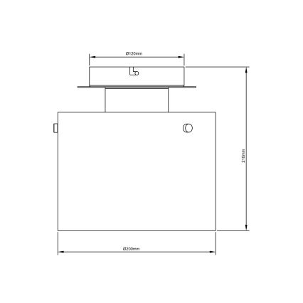 Brilliant - Plafondlamp BETH 1xE27/60W/230V diam. 20 cm zwart/rookglas