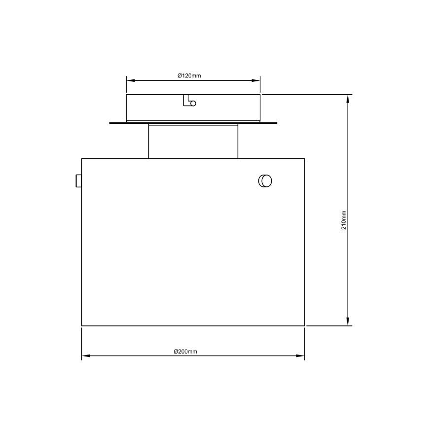Brilliant - Plafondlamp BETH 1xE27/60W/230V diam. 20 cm zwart/rookglas