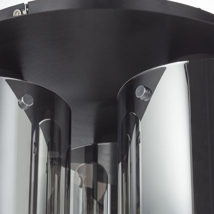 Brilliant - Plafondlamp BETH 3xE27/60W/230V zwart/rookkleurig