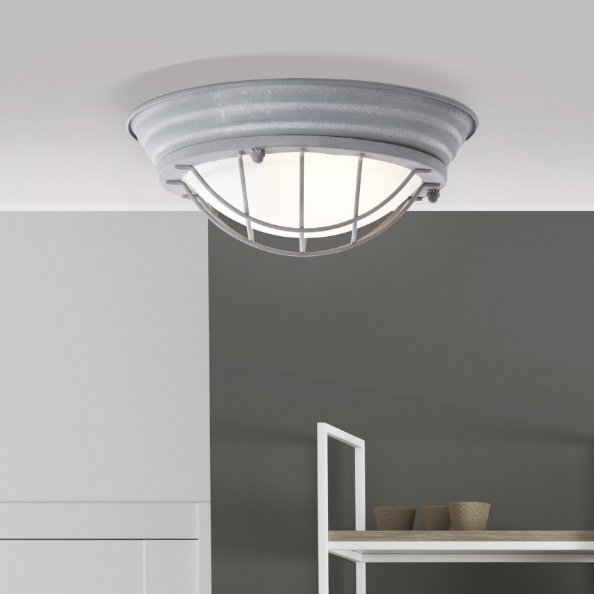 Brilliant - Plafondlamp TYPHOON 1xE27/30W/230V Ø 29 cm grijs