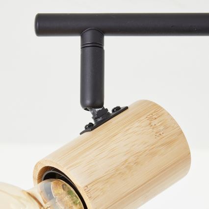 Brilliant - Plafondspot KERRY 3xE27/40W/230V zwart/bamboe