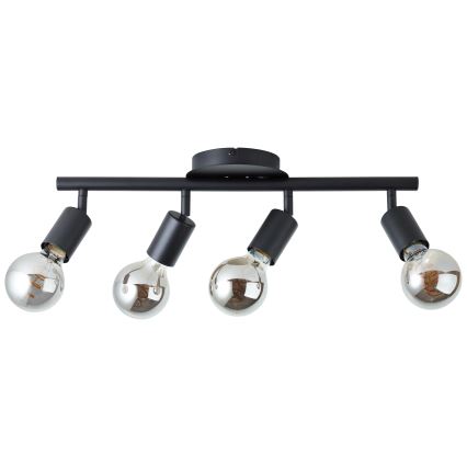 Brilliant - Plafondspot TIFFANY 4xE27/28W/230V zwart