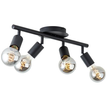 Brilliant - Plafondspot TIFFANY 4xE27/28W/230V zwart