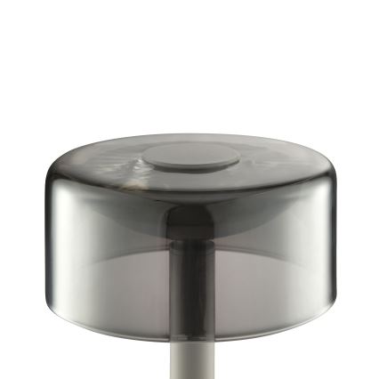 Brilliant - LED dimbare oplaadbare buitentafellamp met aanraakbediening RAZOR LED/2,5W/5V 2700K 2600 mAh IP44 grijs