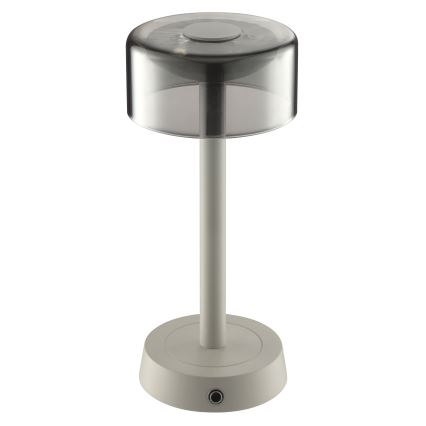 Brilliant - Dimbare oplaadbare LED-tafellamp voor buiten met aanraakbediening RAZOR LED/2,5W/5V 2700K 2600 mAh IP44 grijs