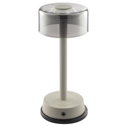 Brilliant - Dimbare oplaadbare LED-tafellamp voor buiten met aanraakbediening RAZOR LED/2,5W/5V 2700K 2600 mAh IP44 grijs