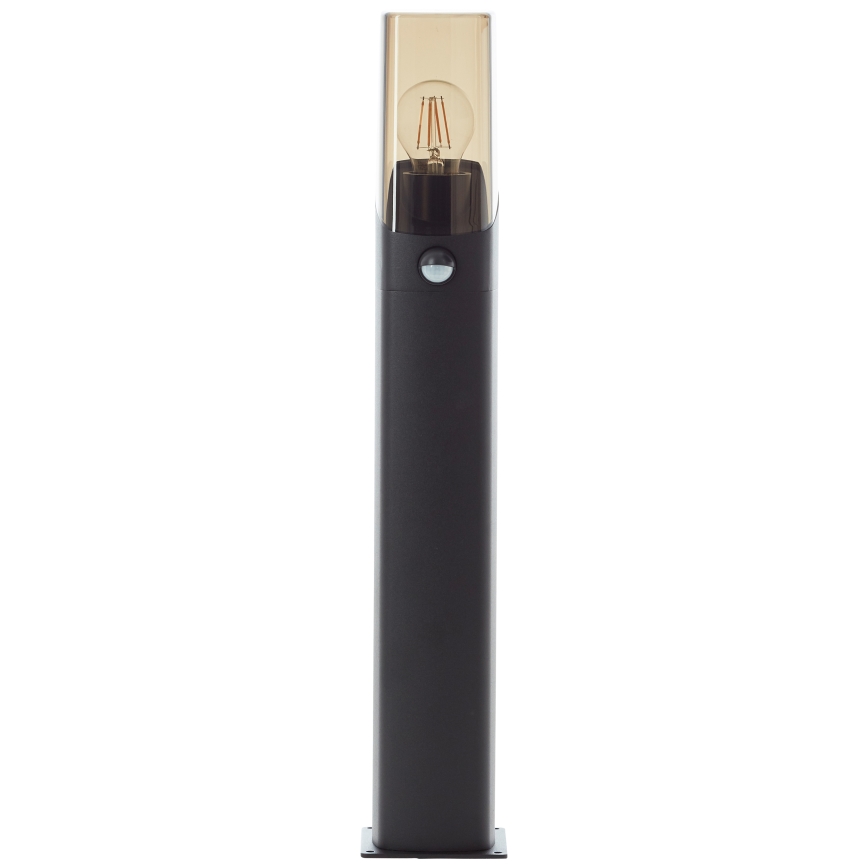 Brilliant - Sensorlamp voor buiten MINOU 1xE27/10W/230V IP44 zwart/gerookt