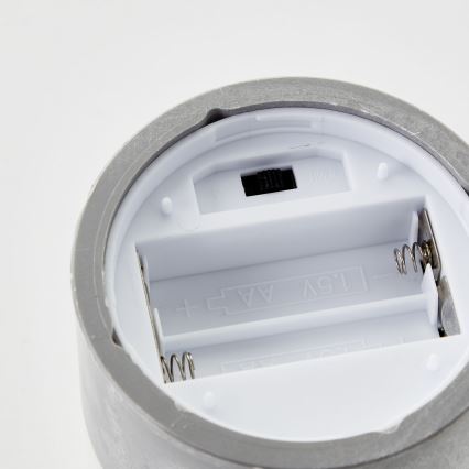 Brilliant - SET 2x LED-kaars ILLUSION LED/2xAA IP44 grijs/rookzwart